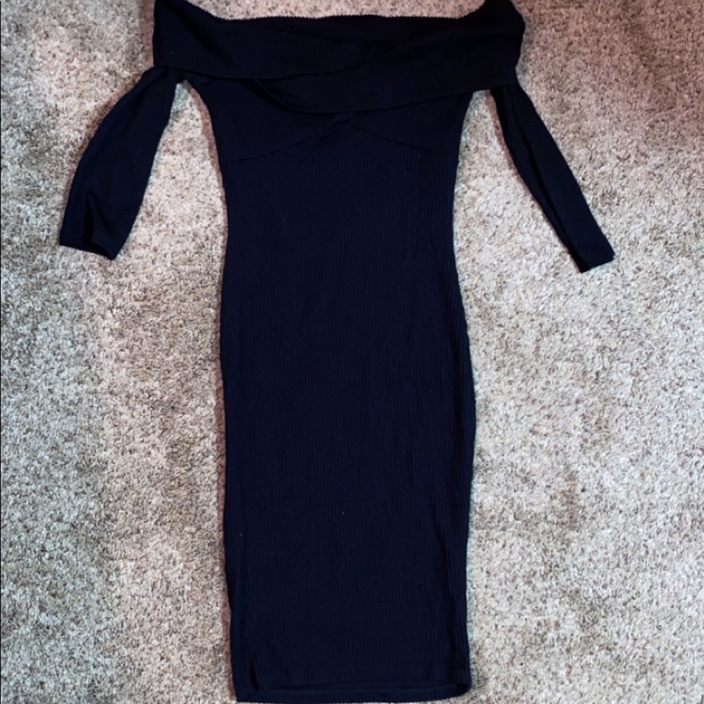 Tight black dress
